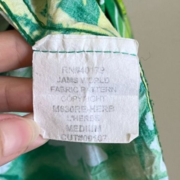 Jams World Men's Retro Vintage L'Herbe Print Button Down Shirt Size MEDIUM - Picture 5 of 6